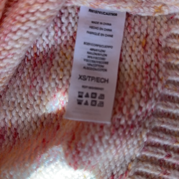 Sundown by Splendid 🔥 Crew Neck Oversized Cropped Sweater Sz XS - Picture 5 of 8